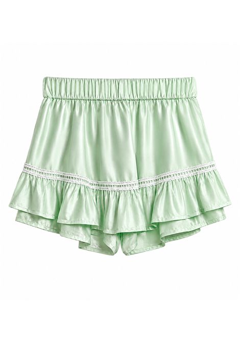 Shorts con balze Lù-Lù BY MISS GRANT | LL4172MENTA